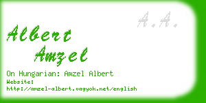 albert amzel business card